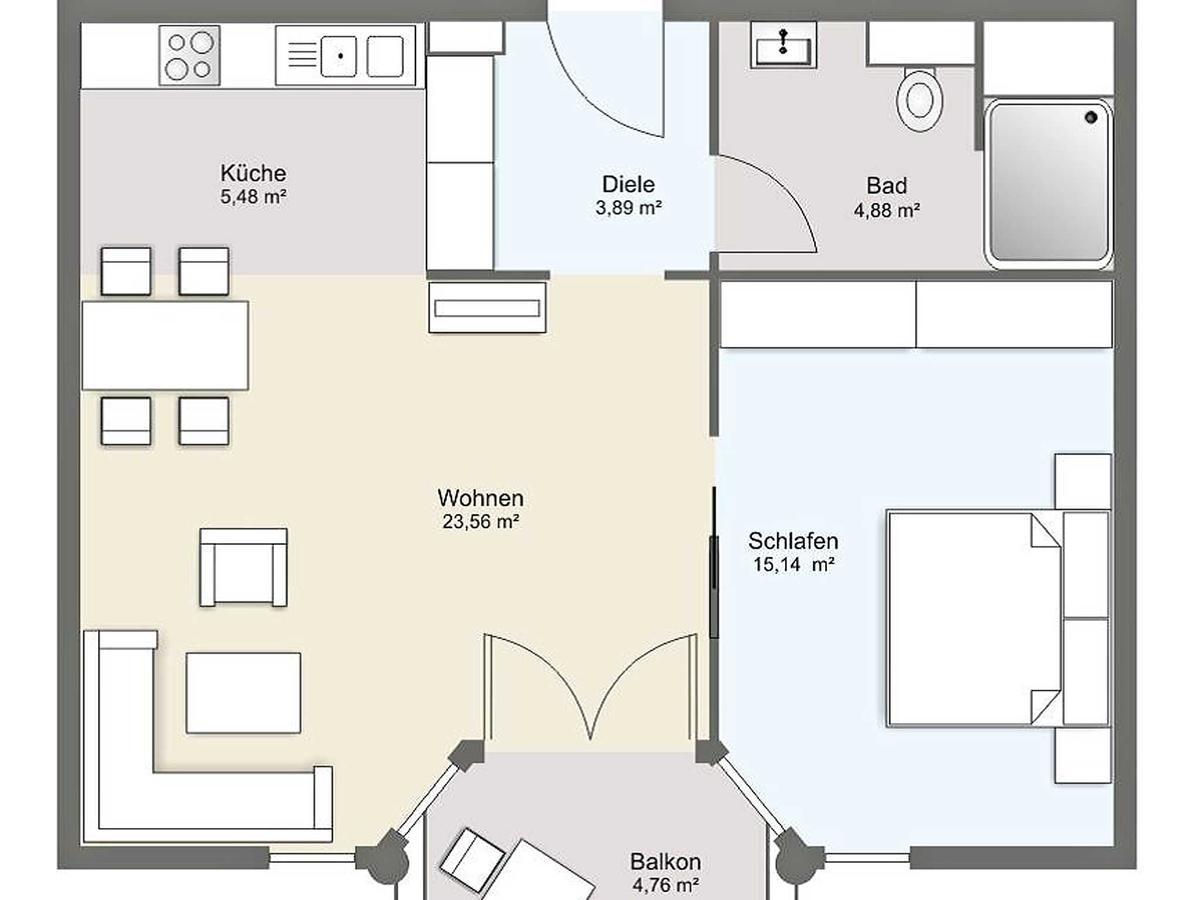 Residenz Bel Vital In Binz - Wg21 Mit Balkon Und Seitlichem Meerblick Экстерьер фото